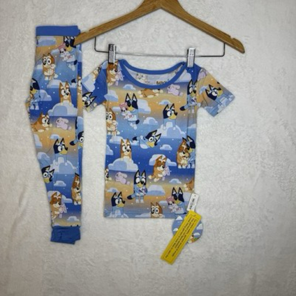 New With Tags Little Sleepies BLUEY Two Piece Short Sleeve & Pants Pajama Set 3T